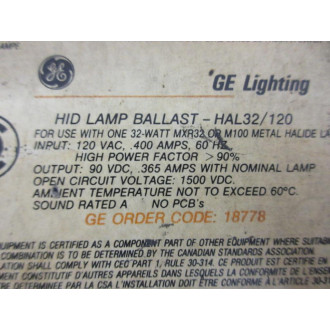 General Electric 18778 Ballast - Used