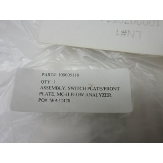 NuFlo 100005118 Front Switch Plate 1000079534 - New No Box