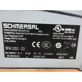 Schmersal TFH 232-22 Foot Switch TFH23222 - Used