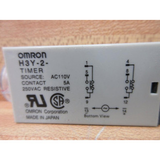 Omron H3Y-2 AC110 5S Timer Relay H3Y-2