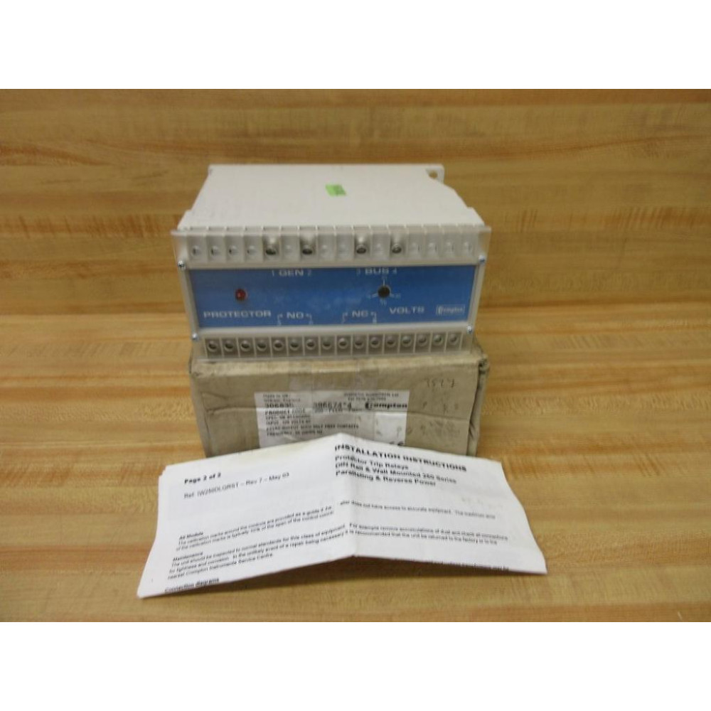 Crompton 256-PLLW Synchroscope Check Relay 256PLLW