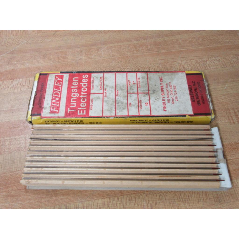 Findley AWS A5 12-80 Tungsten Electrode AWSA51280 (Pack of 10)