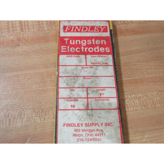 Findley AWS A5 12-80 Tungsten Electrode AWSA51280 (Pack of 10)