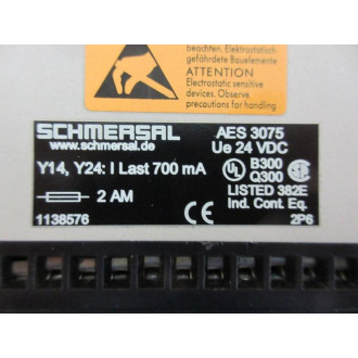 Schmersal AES 3075 Safety Control AES3075 - Used