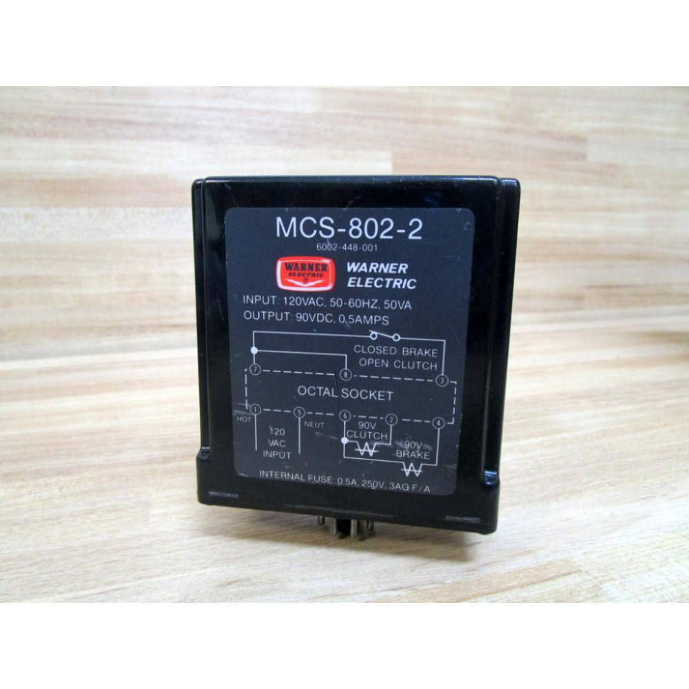 Warner Electric MCS-802-2 Power Supply 6002-448-001 - Used