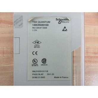 Schneider 140CRA93100 IO Module - Used