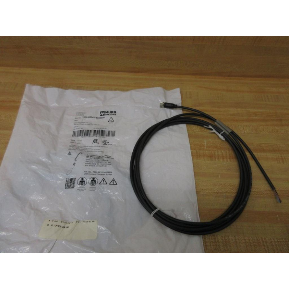 Murr Elektronik 7000-08041-6300300 Cable Cord Set 7000080416300300