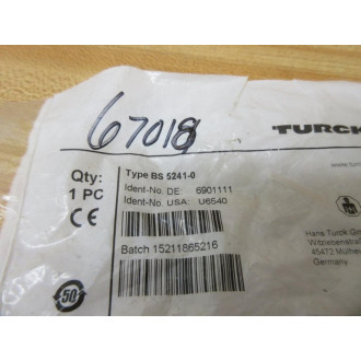 Turck BS 5241-0 4 Pin Male Connector BS52410