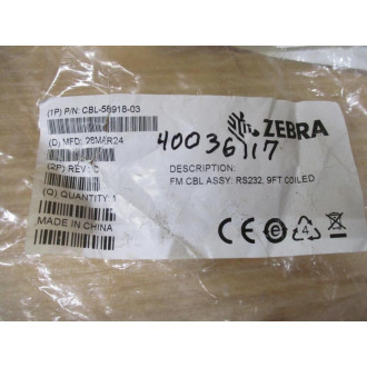 Zebra CBL-58918-03 FM Cable Assembly