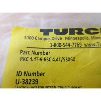 Turck RKC 4.4T-8-RSC 4.4TS3060 Double Ended Cordset RKC44T8RSC44TS3060