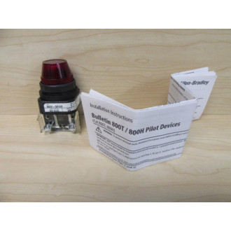 Allen Bradley 800H-QR10R Pilot Light - New No Box