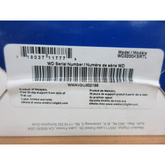 Western Digital WD3200KSRTL Hard Drive - Used