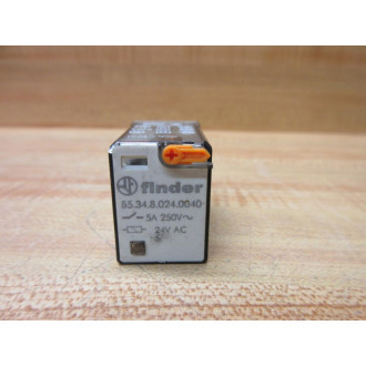 Finder 55.34.8.024.0040-24V AC Relay 55348024004024VAC - Used