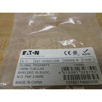 Cutler Hammer E57-12GS02-GDB Proximity Sensor WO Instructions