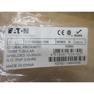 Cutler Hammer E57-12GS02-GDB Proximity Sensor Series B