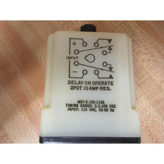 Guardian Electric MET-0-100-115A Time Delay Relay MET0100115A