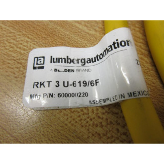 Lumberg Automation RKT 3 U-6196F Single Ended Cordset RKT3U6196F - New No Box