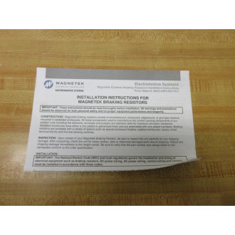 Magnetek EDB4003DT Dynamic Braking Resistor 4003DT