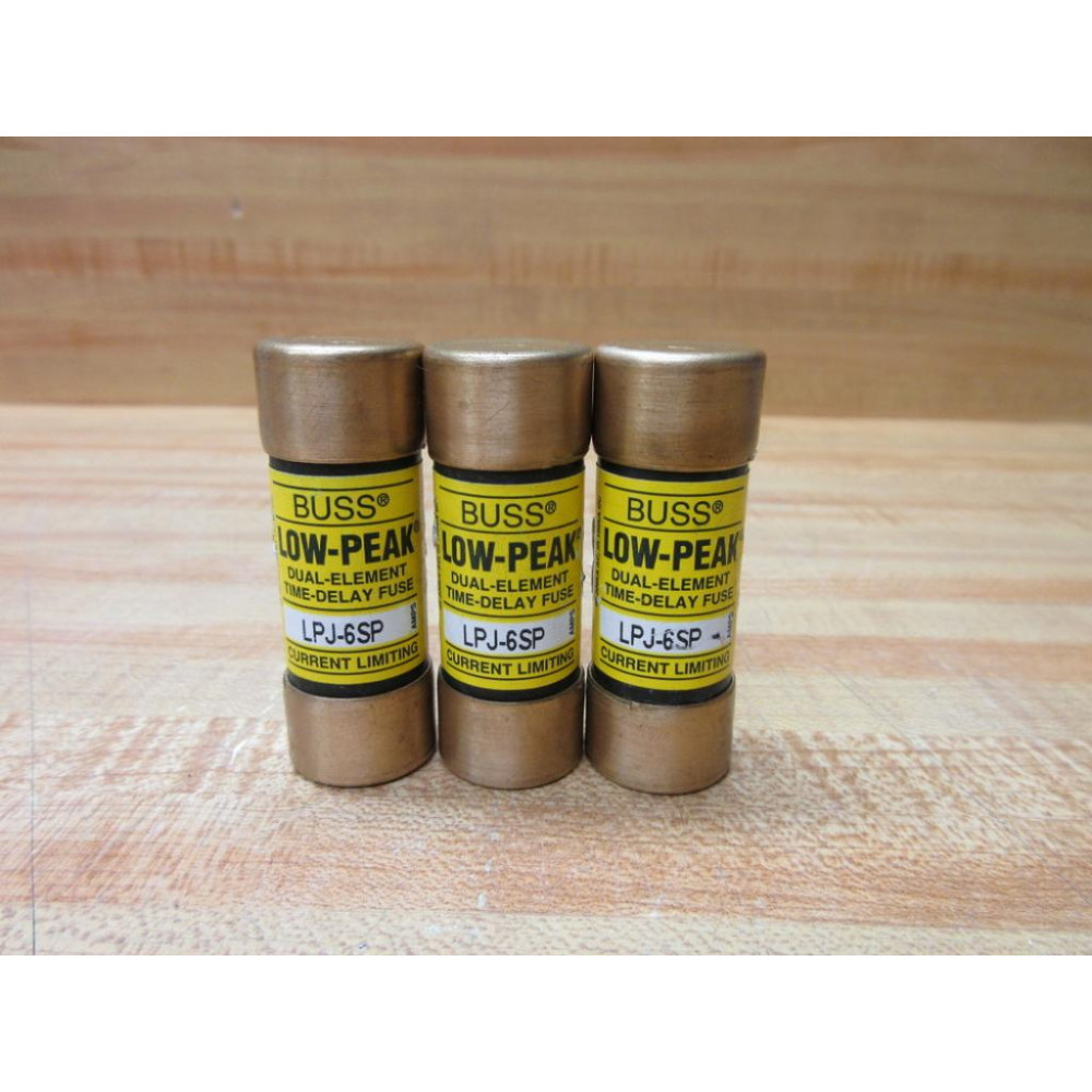 Buss LPJ-6SP Bussmann Fuse Cross Ref 4XF29 (Pack of 3) - New No Box