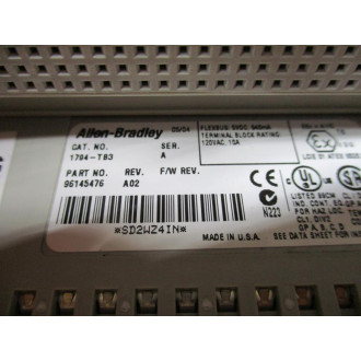 Allen Bradley 1794-TB3 Terminal Base 1794TB3 Ser. A Rev. A02 - New No Box