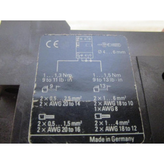 Siemens 3VU1300-1MG00 Starter Protector 3VU13001MG00 - Used