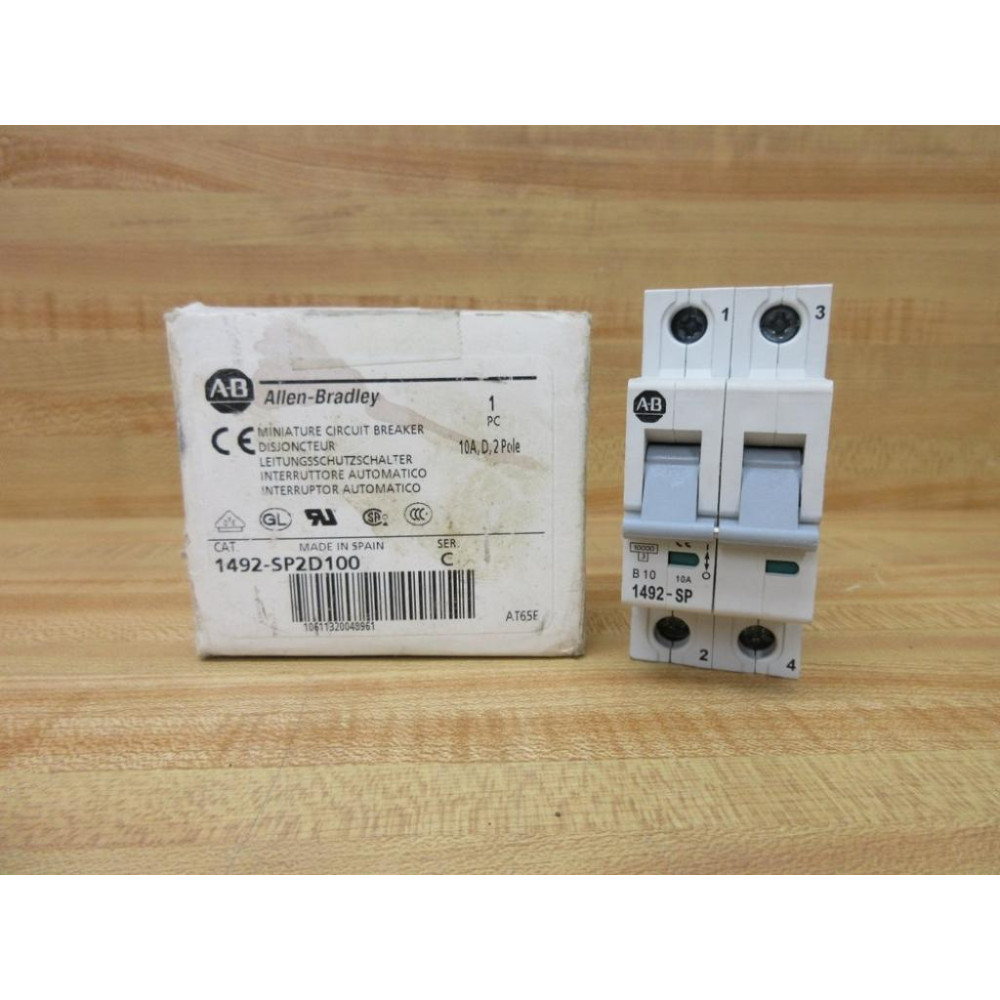Allen Bradley 1492-SP2D100 10A Circuit Breaker
