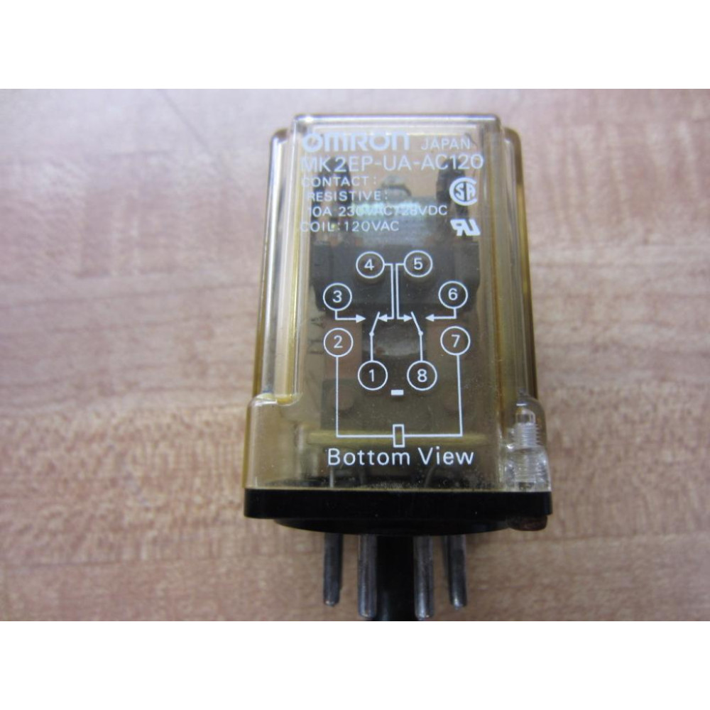 Omron MK2EP-UA-AC120 Relay MK2EP-UA-120V AC Coil: 120VAC - Used