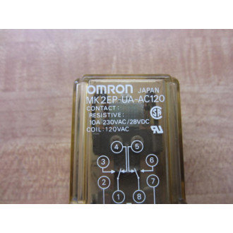 Omron MK2EP-UA-AC120 Relay MK2EP-UA-120V AC Coil: 120VAC - Used