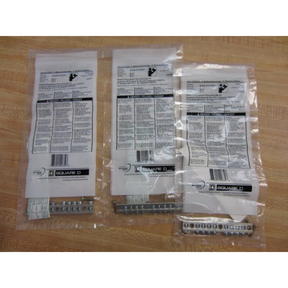 Square D PK9GTA Grounding Bar Kit 40559-373-5051 (Pack of 3)