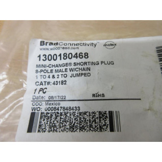Brad ConnectivityMolex 1300180468 Mini-Change Shorting Plug