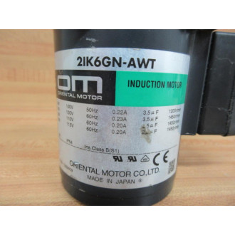 Oriental Motor 21K6GN-AWT Induction Motor - Used