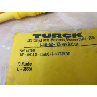 Turck VB2-WSC 4.4T-0.32RKC 4T-0.30.3S1587 Splitter Cable U-35356