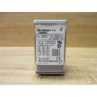 Allen Bradley 700-HB33A1-1-4-120V AC Relay 700-HB33A1-1-4-120VAC Series B - Used