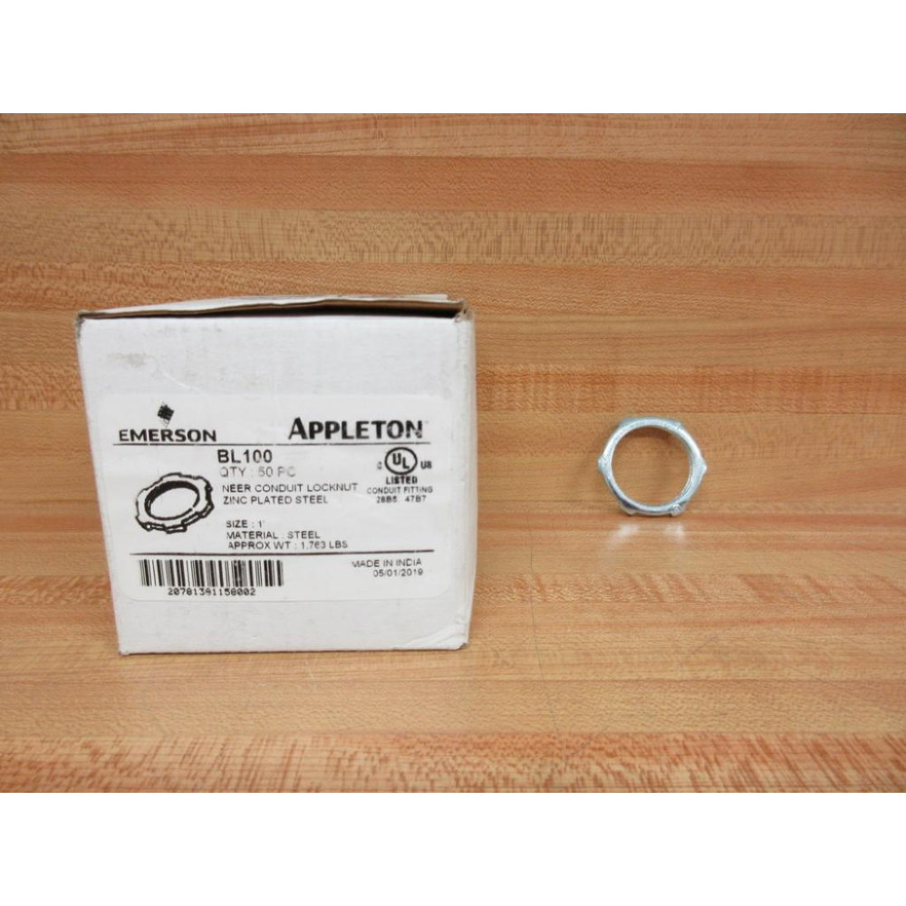 Emerson BL100 Conduit Locknut (Pack of 50)