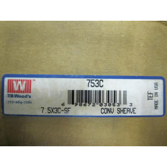 TB Wood's 7.5X3C-SF Conv Sheave 753C
