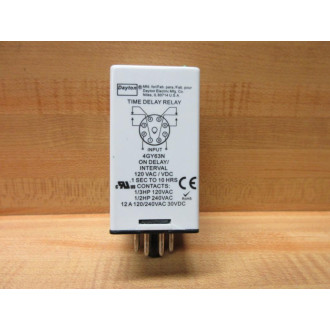 Dayton 4GY63N Time Delay Relay Small Crack - New No Box