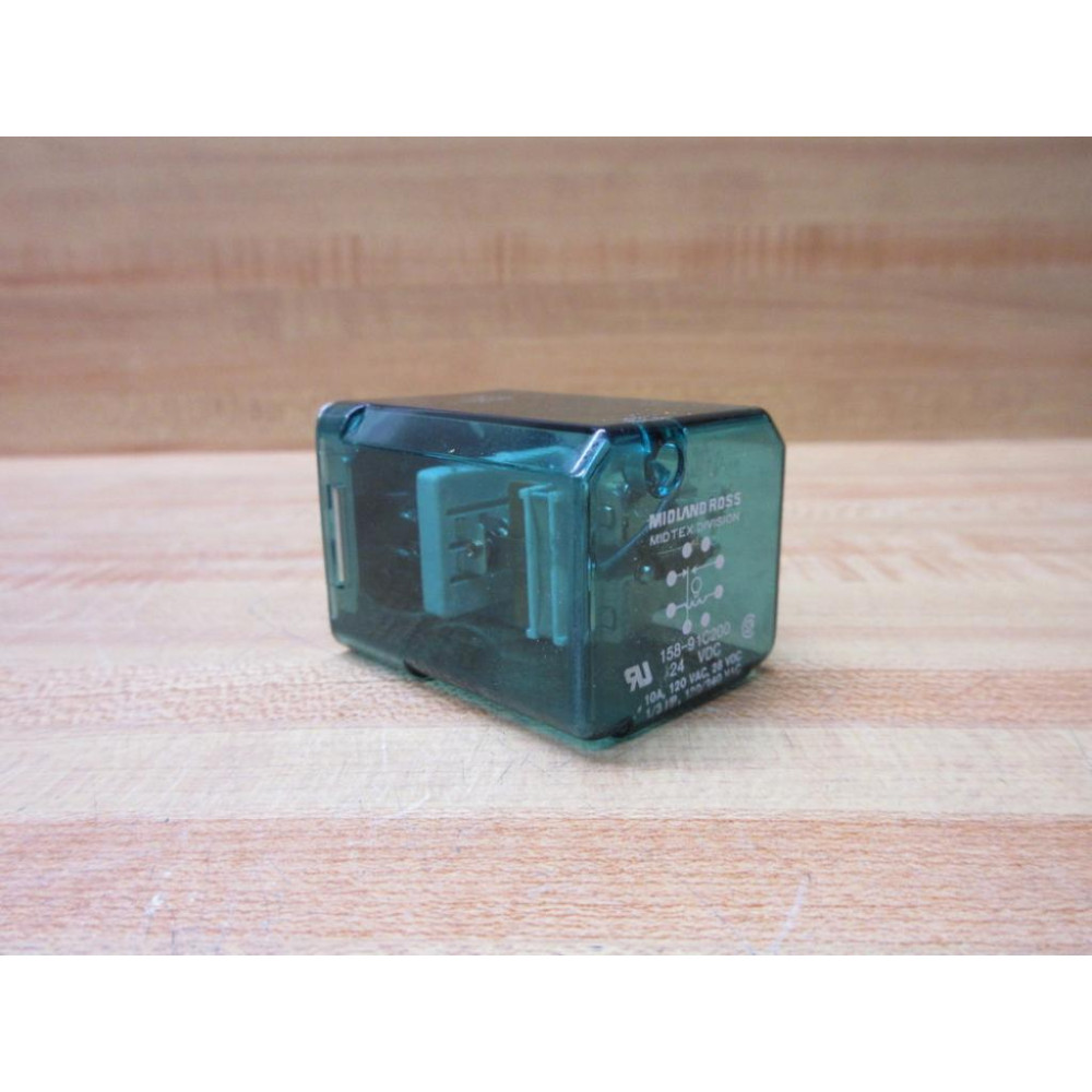 Midtex 158-91C200-24V DC Midland Ross Relay 158-91C200-24VDC - New No Box