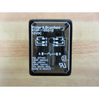 Potter & Brumfield K10P-11D55-12-12V DC Relay K10P-11D55-12-12VDC - New No Box