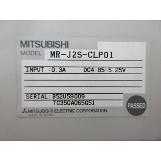 Mitsubishi MR-J2S-CLP01 PLC Machine Control  MRJ2SCLP01 - Used