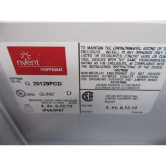 Hoffman Q20129PCD Electrical Enclosure - Used