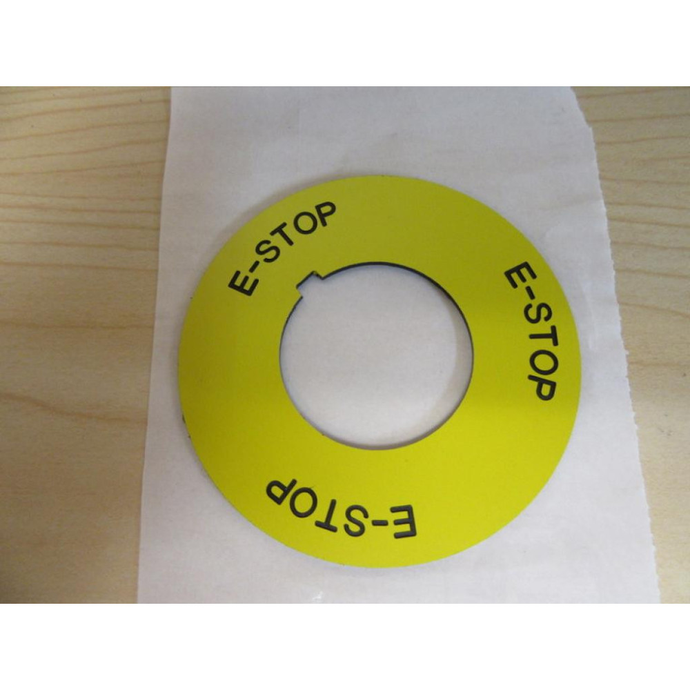 Generic 800T-X646EM-REPLACEMENT Emergency Stop Legend - Used