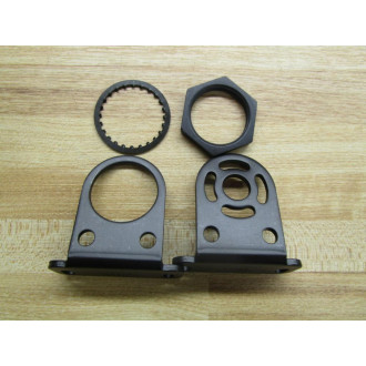 Banner 38193 Light Curtain Mounting Hardware Bracket wNut & Washer - New No Box