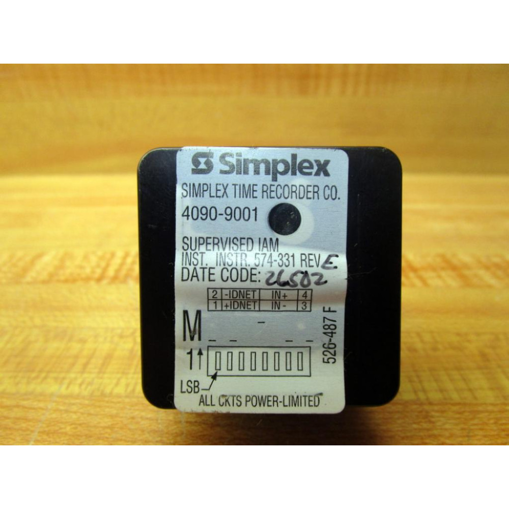 Simplex 4090-9001 Fire Alarm Monitor Module 40909001 Rev E - New No Box