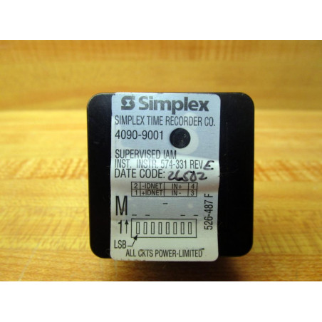 Simplex Monitor Module Model Number Simplex 4090-9001 Fire Alarm Monitor Module 40909001 Rev E - New No Box