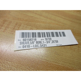 3X759 Sheave Pulley - New No Box