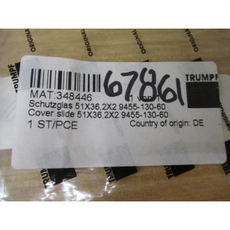 Trumpf 9455-130-60 Cover Slide 51X36.2X2 (Pack of 2)