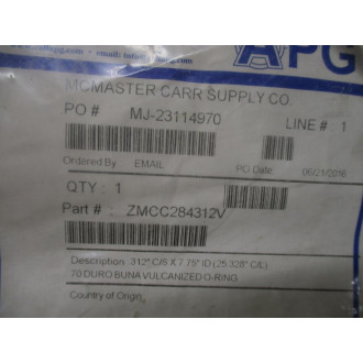 McMaster-Carr ZMCC284312V Vulcanized O-Ring