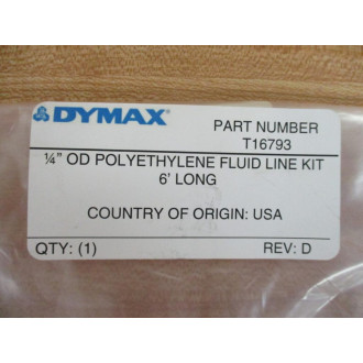 Dymax T16793 Fluid Line Kit - New No Box