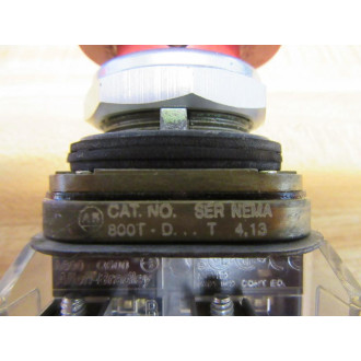 Allen Bradley 800T-D6D2 Pushbutton 800TD6D2 - Used