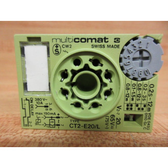 Multi Comat CT2-E20L Time Delay Relay CT2E20L - New No Box
